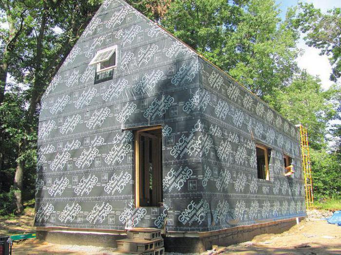 Dampfisolierung für die Wände eines Holzhauses von innen und außen