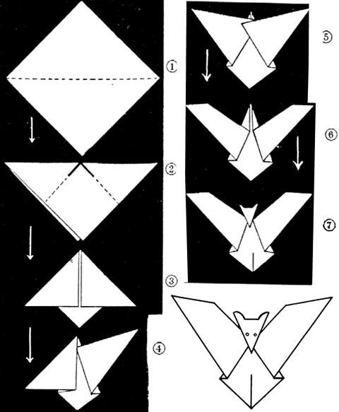 Meisterklasse: Fledermaus-Origami-Fledermaus