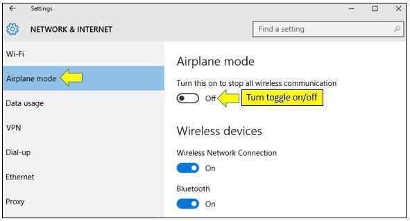 Wie deaktiviere ich den Flugmodus (Windows 10)? Lösung