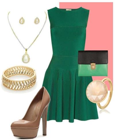 Was zu einem grünen Kleid tragen: Tipps